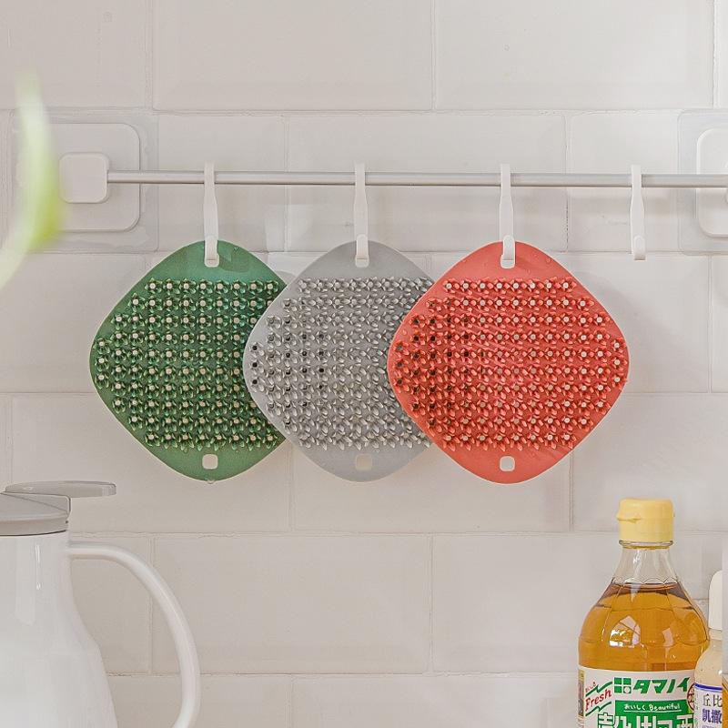 Multifunctional Silicone Kitchen Cleaning Brush Scouring Pad 5