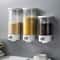 Smart Wall Mounted Dry Food Storage Dispenser Large Capacity Kitchen Grain Cereal Organizer 0