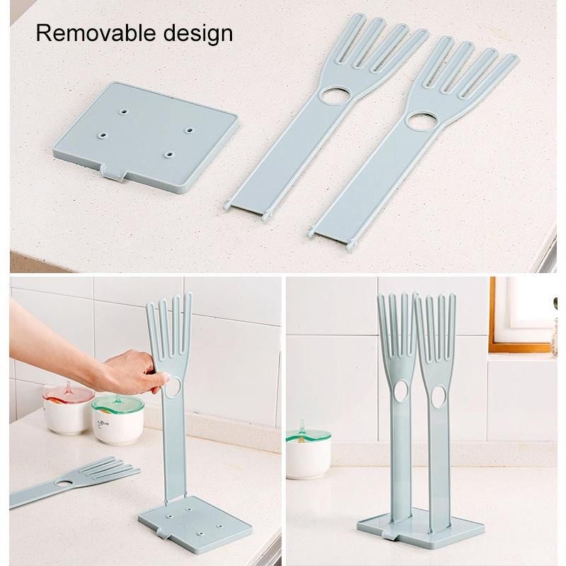 Portable Glove Kitchen Storage Rack With Desktop Drainage 3