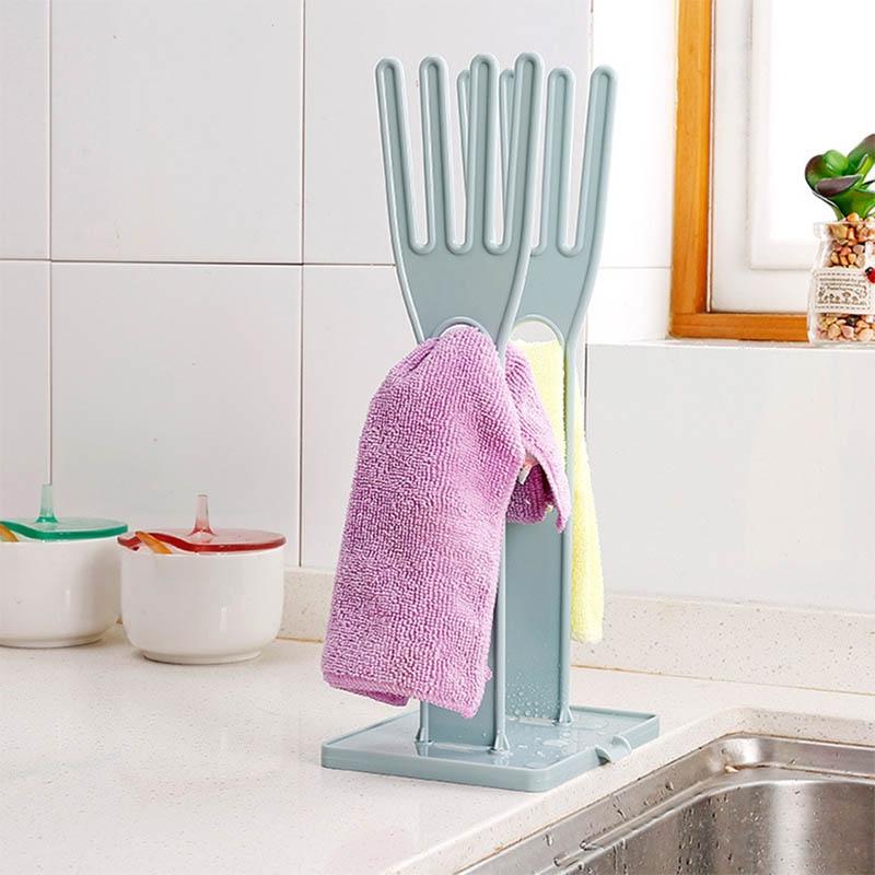 Portable Glove Kitchen Storage Rack With Desktop Drainage 6