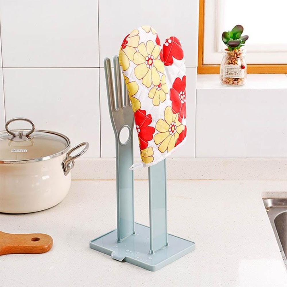Portable Glove Kitchen Storage Rack With Desktop Drainage 7