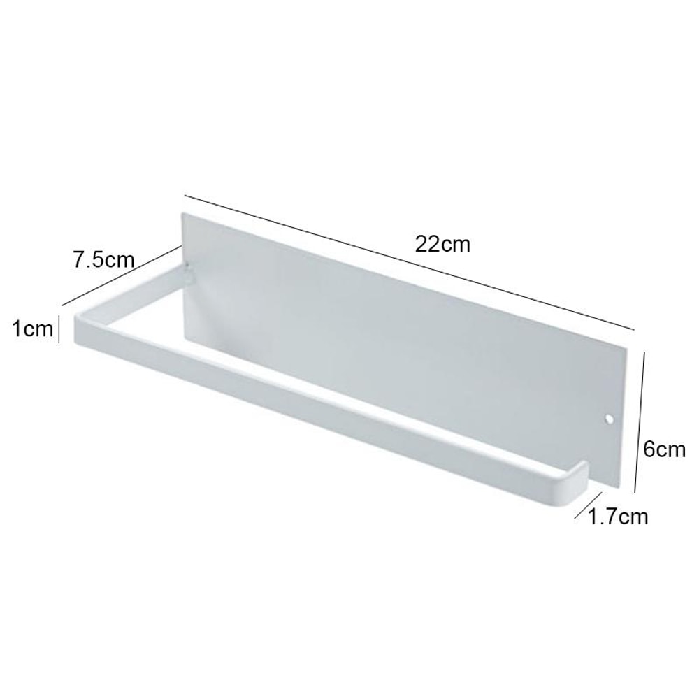 Punch Free Wall Mounted Bathroom Towel Rack Kitchen Roll Holder 6