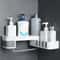 Premium Rotating Shower Shelf & Bathroom Storage Rack Seamless Tripod Wall Mounted Corner Caddy