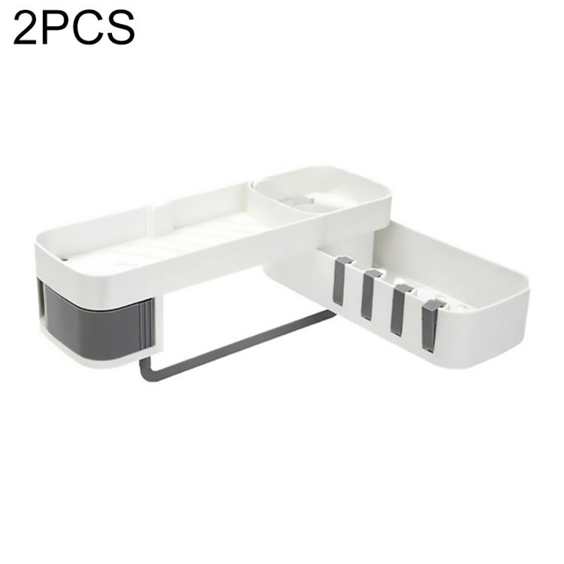 Premium Rotating Shower Shelf & Bathroom Storage Rack Seamless Tripod Wall Mounted Corner Caddy