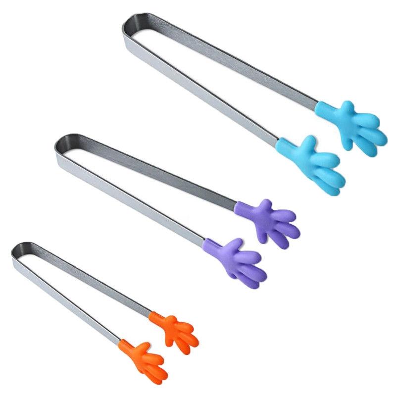 Premium Silicone Stainless Steel Kitchen Tongs For Cooking BBQ 2
