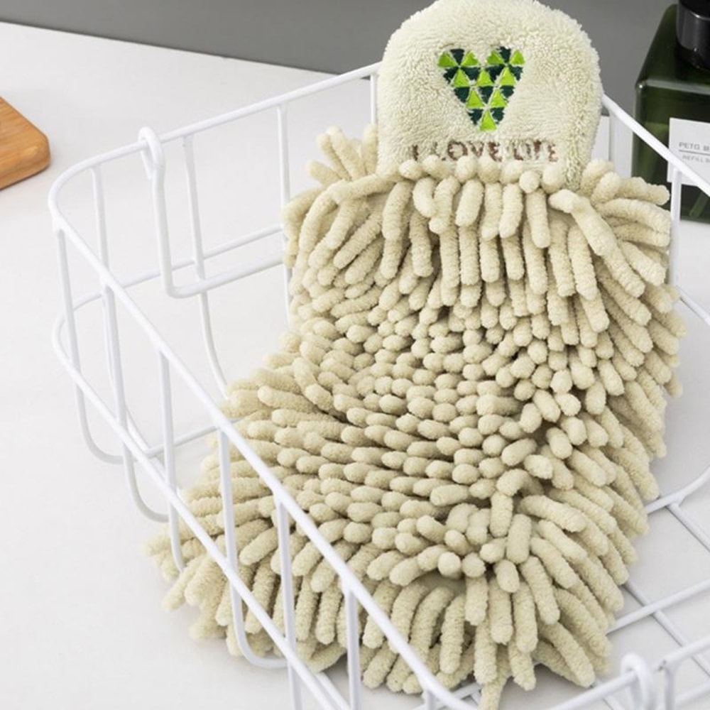 Quick Dry Cartoon Embroidered Kitchen Hand Towel Hanging Soft Durable 10