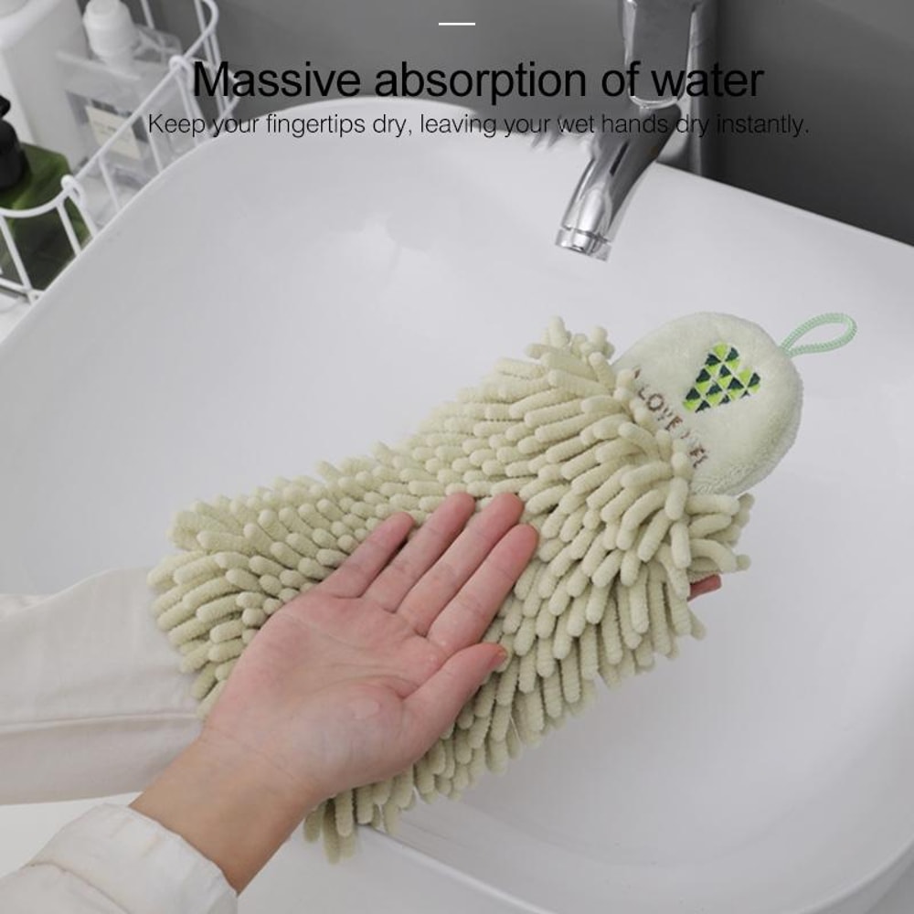Quick Dry Cartoon Embroidered Kitchen Hand Towel Hanging Soft Durable 7