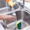 Automatic Liquid Dispensing Kitchen Cleaning Brush With Removable Sponge Heads 5