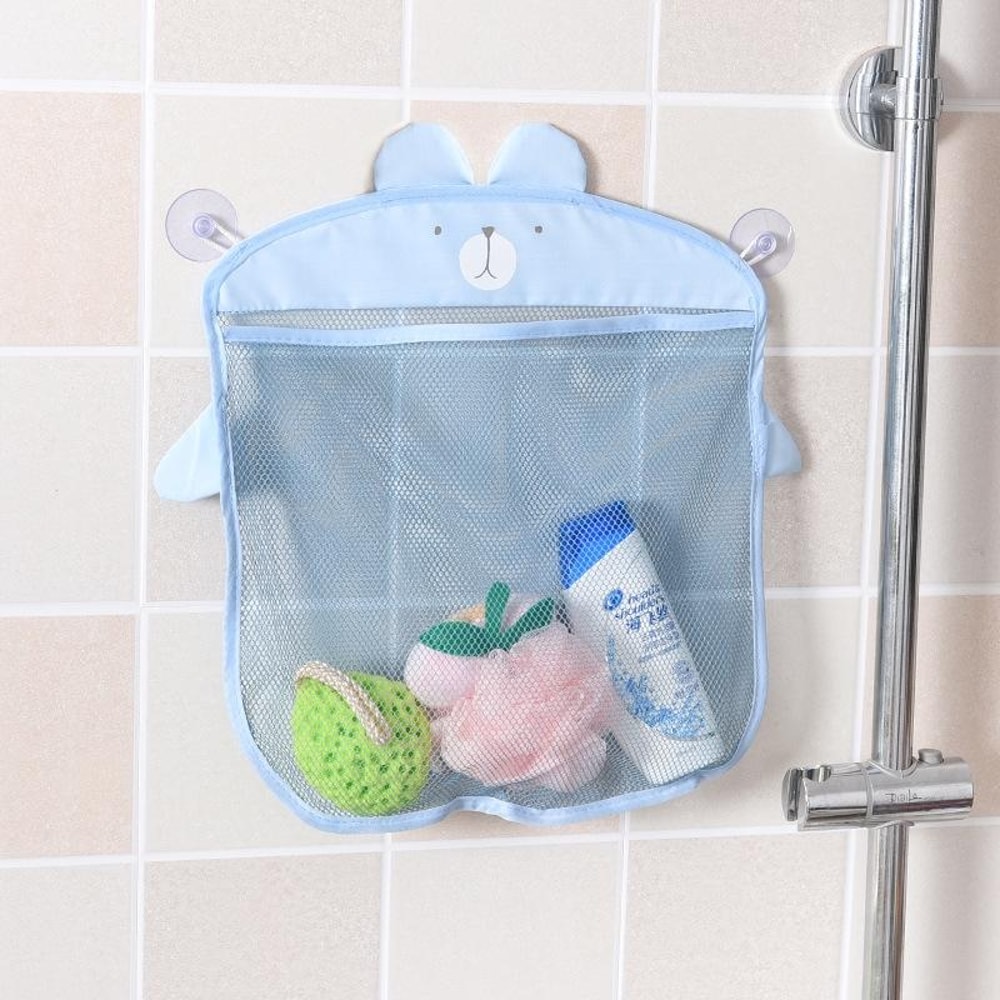 Cartoon Hanging Bathroom Storage Organizer Kids Bath Toy Shampoo Hanging Mesh Bag 2