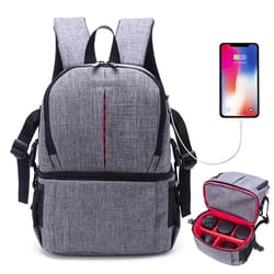 multi functional waterproof camera backpack with padded shockproof camera bag compartments