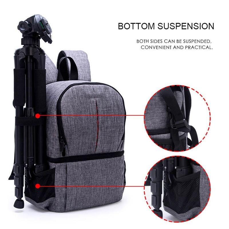 Multi Functional Waterproof Camera Backpack With Padded Shockproof Camera Bag Compartments 8