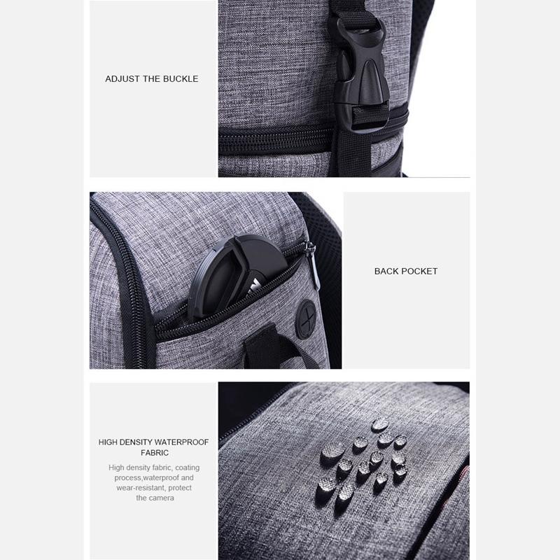 Multi Functional Waterproof Camera Backpack With Padded Shockproof Camera Bag Compartments 2