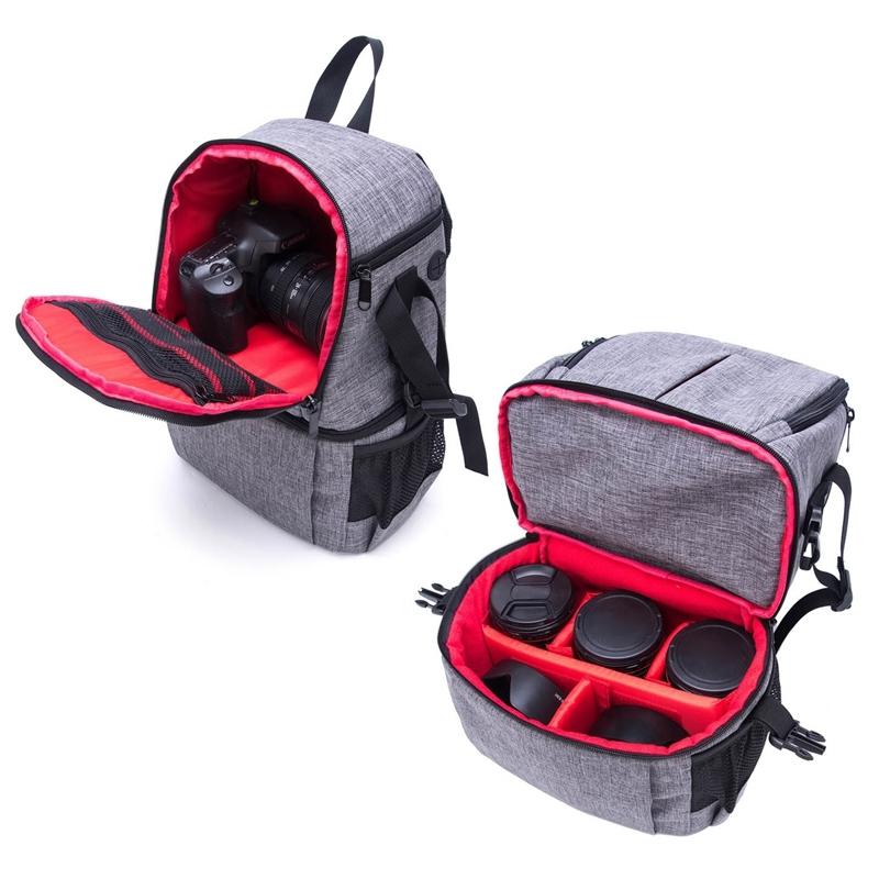 Multi Functional Waterproof Camera Backpack With Padded Shockproof Camera Bag Compartments 1