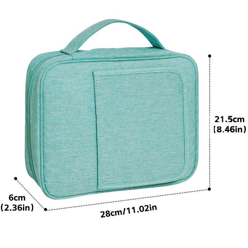 Portable Book Storage Organizer With Handle Stand Tablet Reading Bag 5
