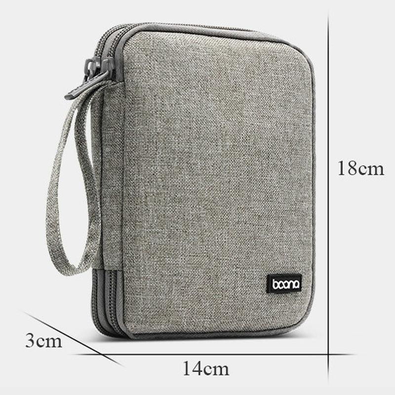 Double Layer Cable Organizer Digital Accessories Bag Portable Travel Case 2