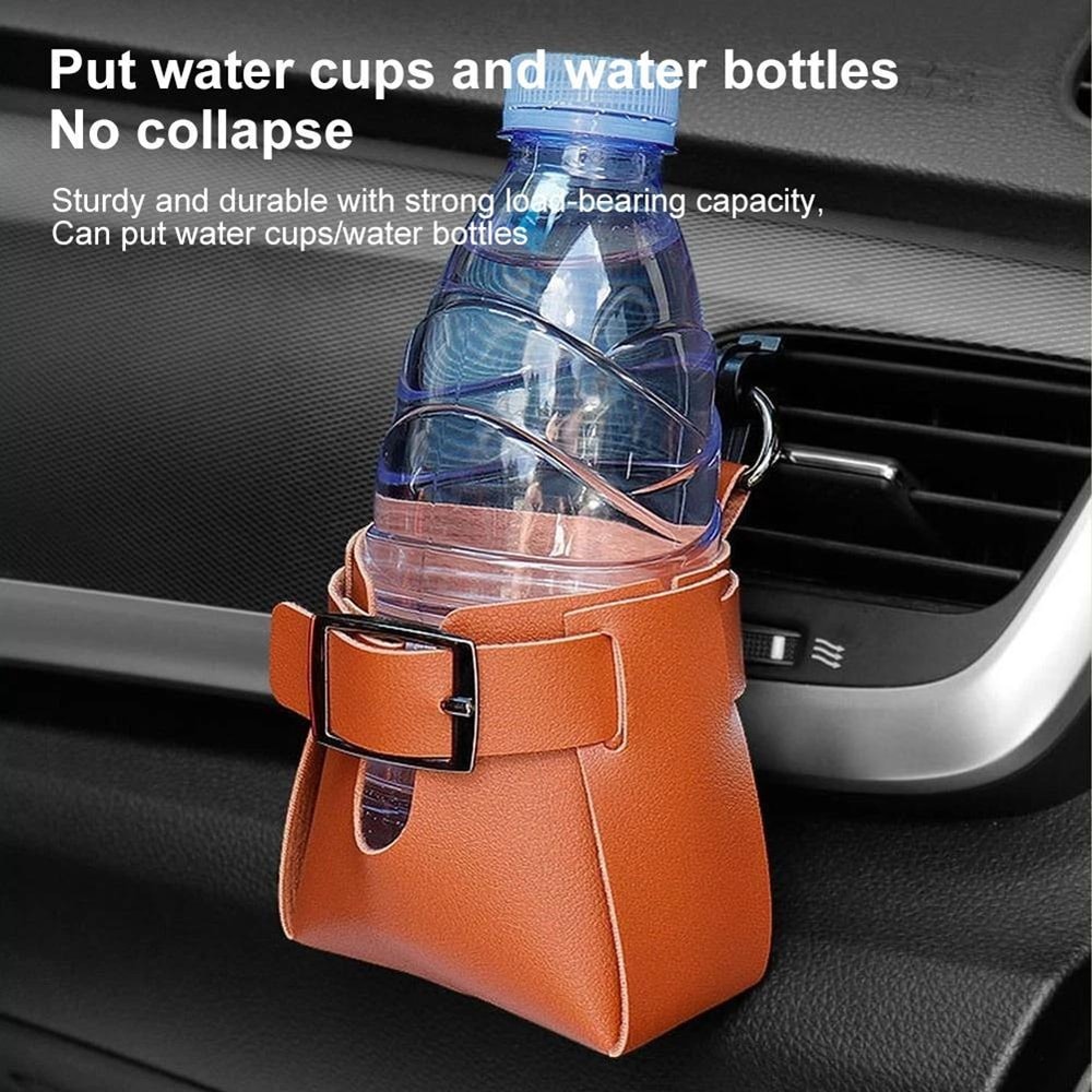 Premium Car Air Vent Storage Bag PU Leather Organizer For Essentials 4