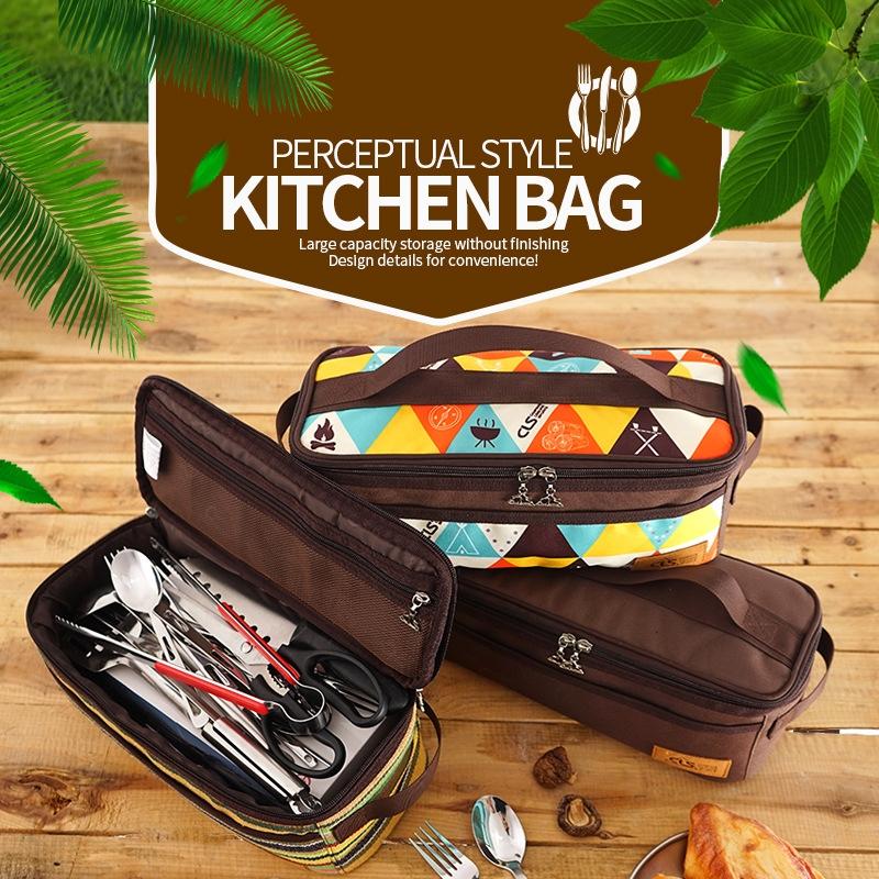 Camping Cookware Portable Travel Tableware Organizer Storage Bag 1