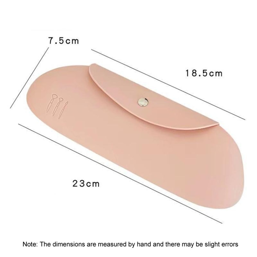 Portable Silicone Makeup Brush Holder Large Capacity Cosmetic Organizer 8