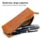 Premium Crazy Horse Leather Pencil Case Zippered Stationery Organizer 2