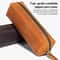 Premium Crazy Horse Leather Pencil Case Zippered Stationery Organizer 5