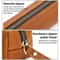 Premium Crazy Horse Leather Pencil Case Zippered Stationery Organizer 6