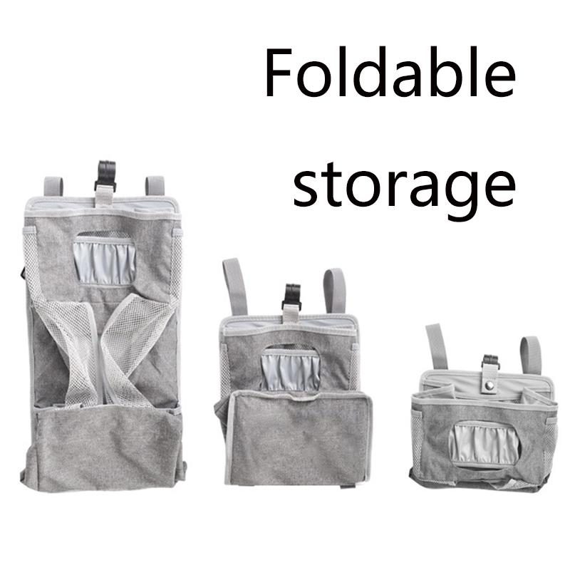 Multifunctional Baby Crib Organizer Detachable Diaper Storage Bag 2