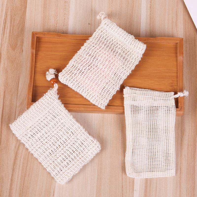 Premium Cotton Linen Soap Storage Bag Foaming Bath Net for Gentle Cleansing