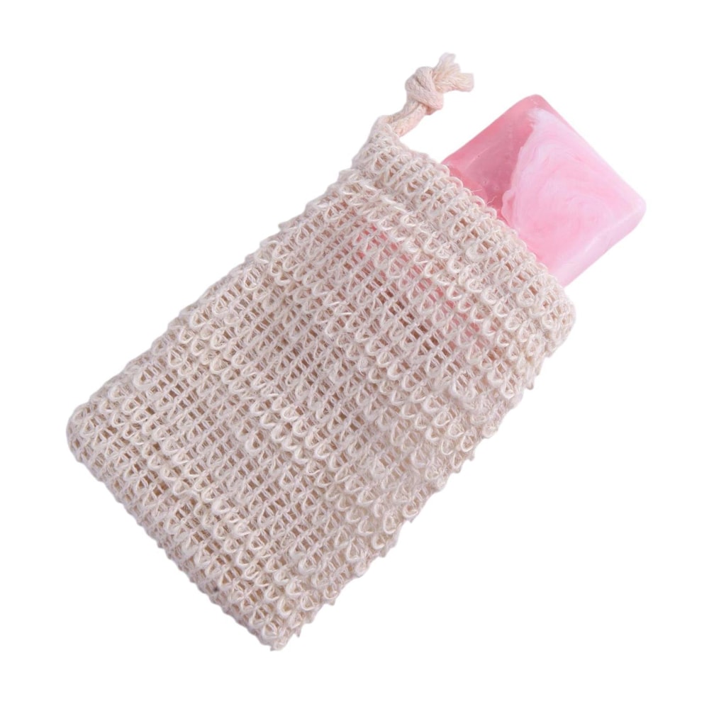 Premium Cotton Linen Soap Storage Bag Foaming Bath Net for Gentle Cleansing