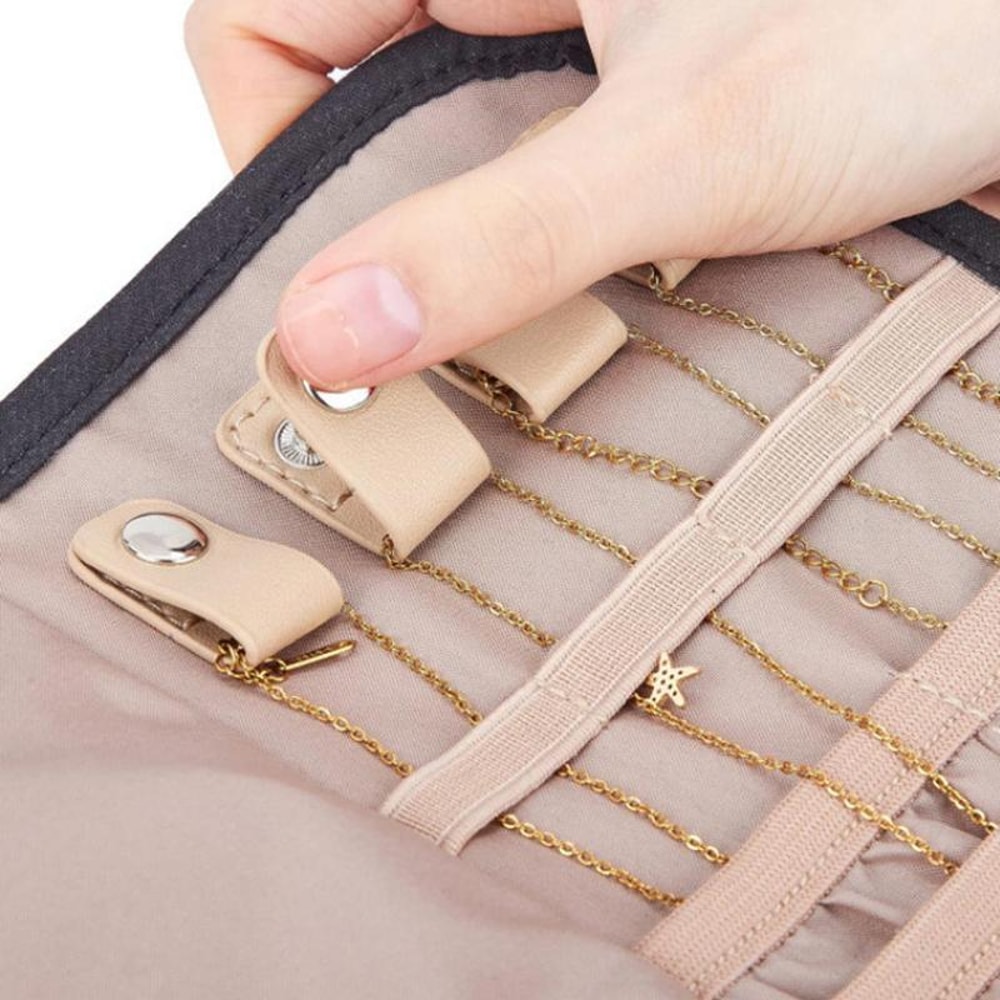Jewelry Roll Bag Portable Earring Organizer 2