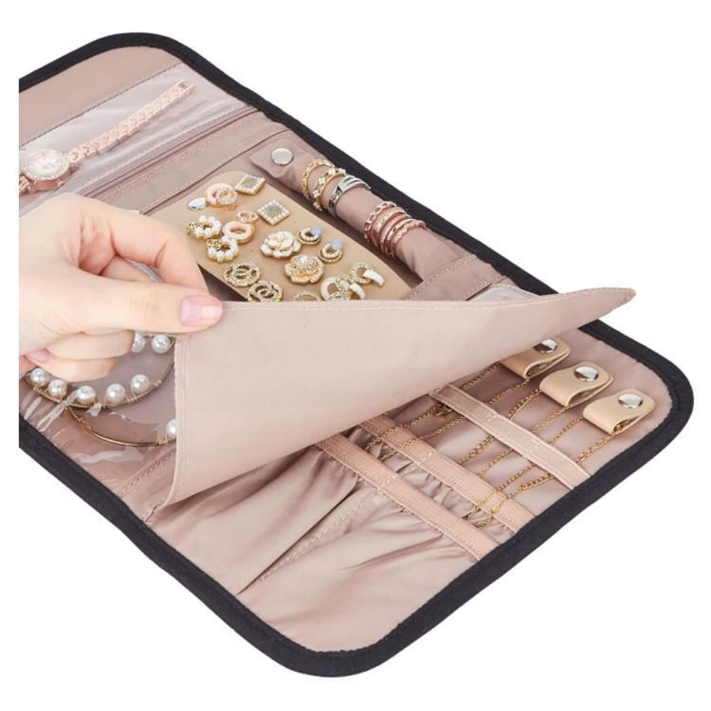 Jewelry Roll Bag Portable Earring Organizer 5