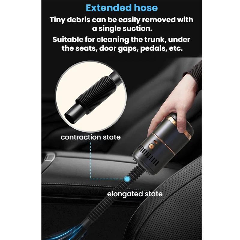 Mini Portable Vacuum Cleaner Compact Car Ashtray Vacuum Desktop Cleaning Tool 6