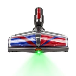 dual soft roller vacuum head with led dust detection
