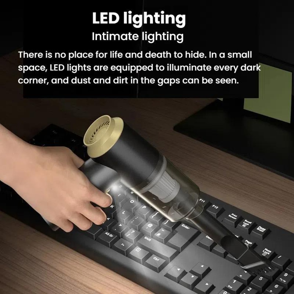 Handheld Wireless Vacuum Cleaner for Keyboard & Desktop Dust Removal