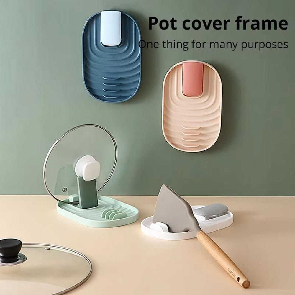 Folding Pot Lid Organizer Kitchen Storage Rack Space Saving Stove Top Holder 2