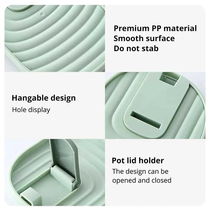 Folding Pot Lid Organizer Kitchen Storage Rack Space Saving Stove Top Holder 8