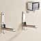 Adjustable Wall Mounted Microwave Shelf Stainless Steel Organizer with Hooks