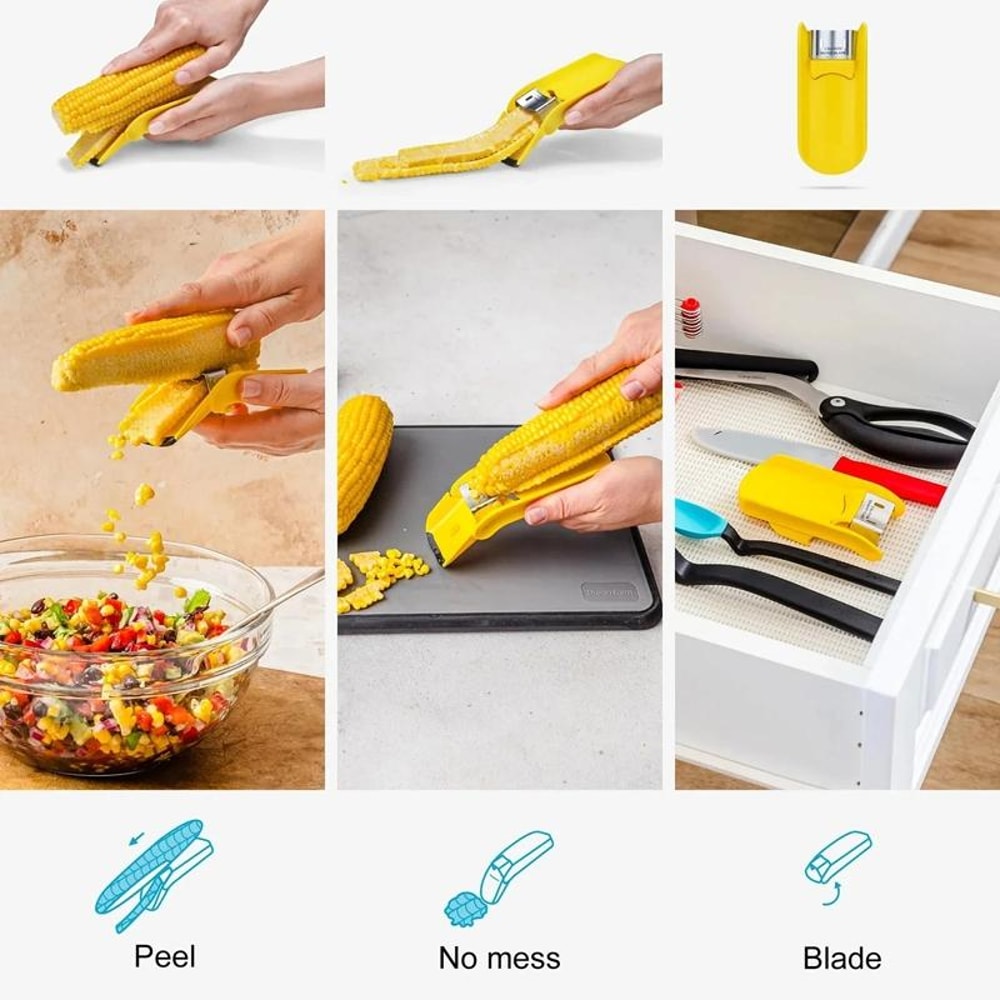 Fast Corn Cob Peeler & Kitchen Planer Knife Effortless Corn Stripping