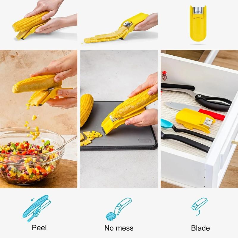 Fast Corn Cob Peeler & Kitchen Planer Knife Effortless Corn Stripping