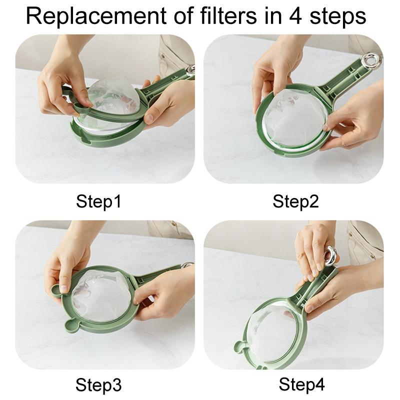 Premium Kitchen Soymilk Strainer Soy Milk Filter Fine Mesh Juice Pulp Filter 4