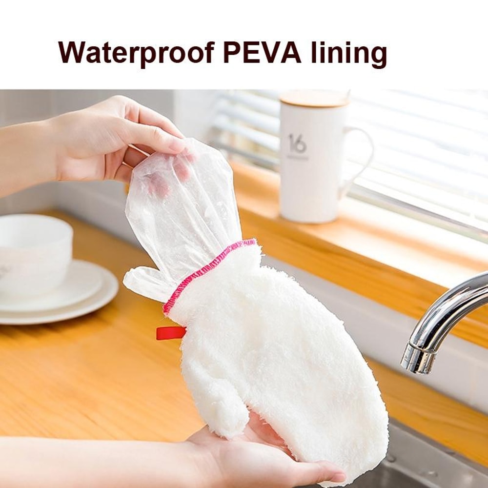 Premium Bamboo Fiber Dishwashing Gloves Reusable Kitchen Cleaning Gloves 1