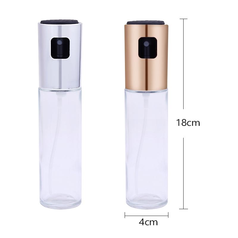Premium Rose Gold Glass Olive Oil Spray Bottle Vinegar & Seasoning Dispenser