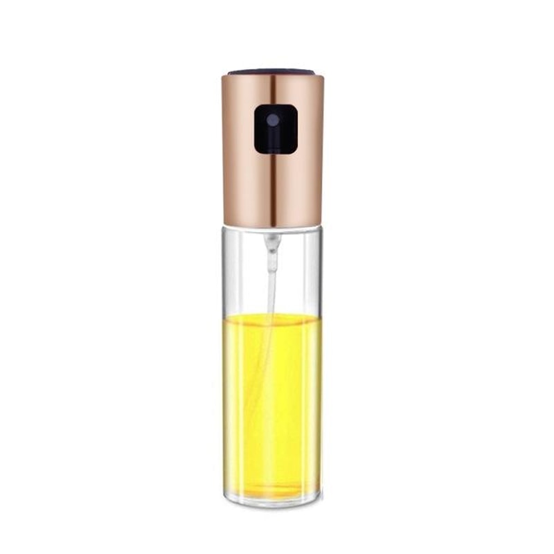 Premium Rose Gold Glass Olive Oil Spray Bottle Vinegar & Seasoning Dispenser