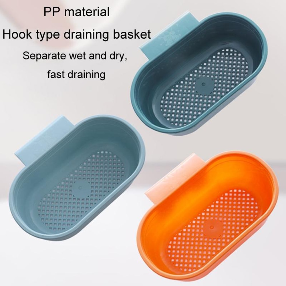 Multifunctional Kitchen Drain Basket Hanging Storage 2
