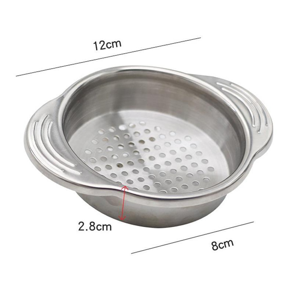Stainless Steel Can Strainer with Non Slip Dual Handles