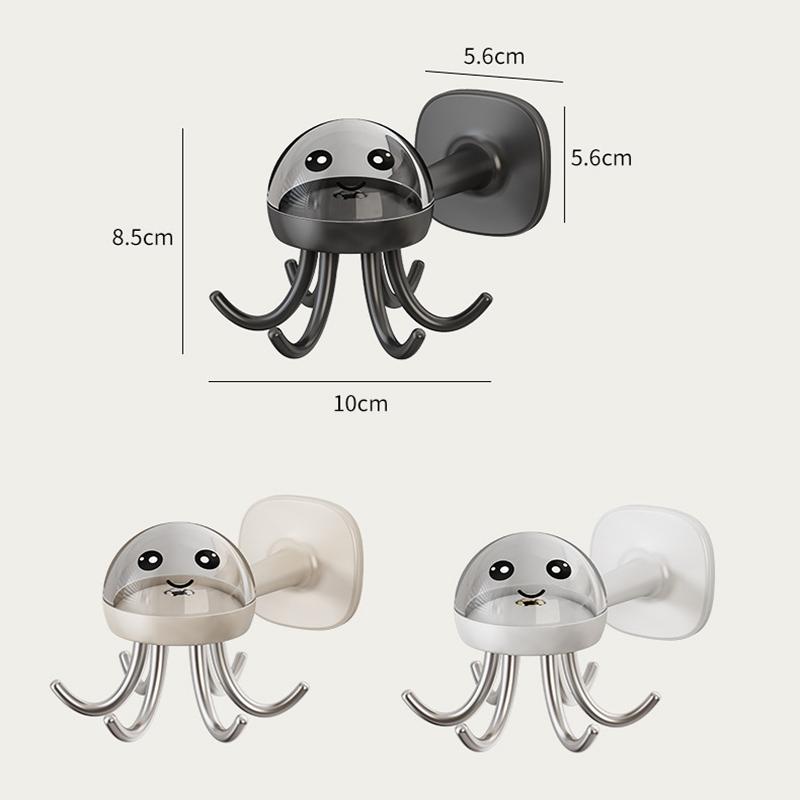 Multifunctional Rotating Kitchen Hook Rack Seamless PunchFree Storage 7