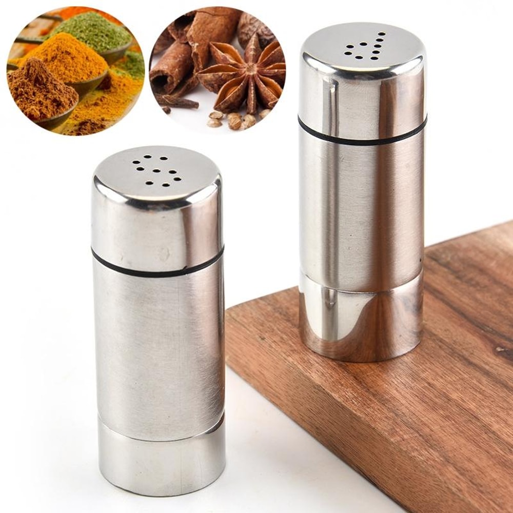 Premium Stainless Steel Spice Jar BBQ & Kitchen Seasoning Bottle