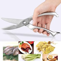premium stainless steel kitchen poultry & fish shears with case