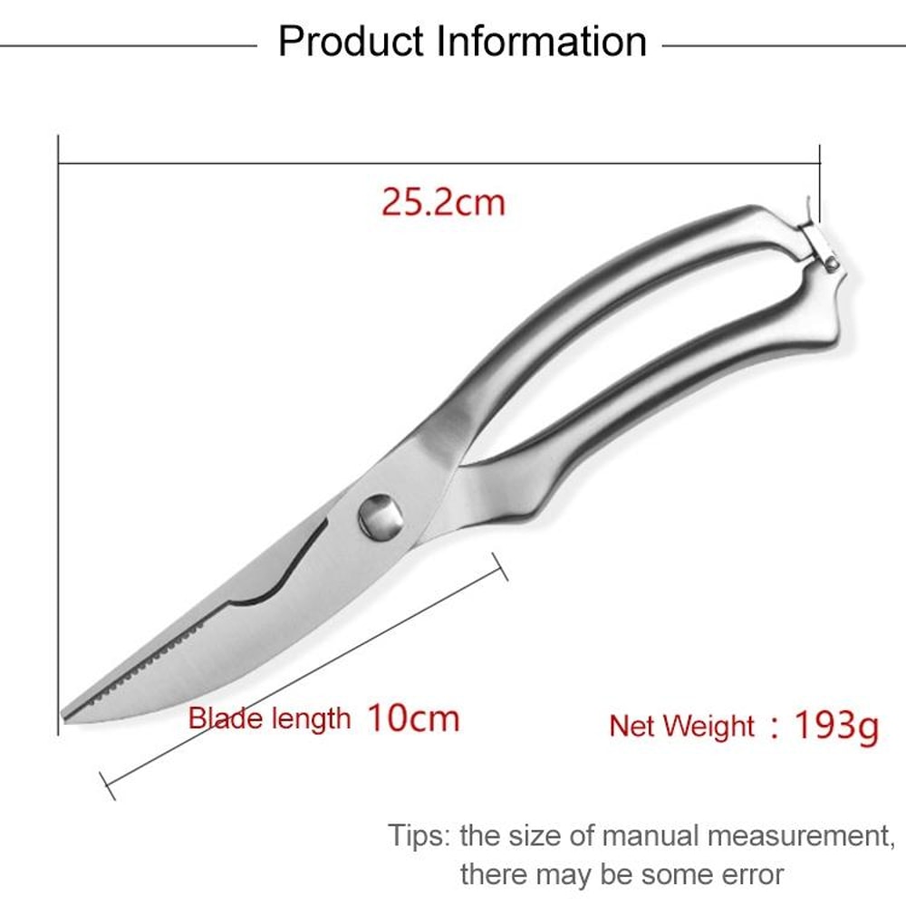 Premium Stainless Steel Kitchen Poultry Fish Shears With Case 7
