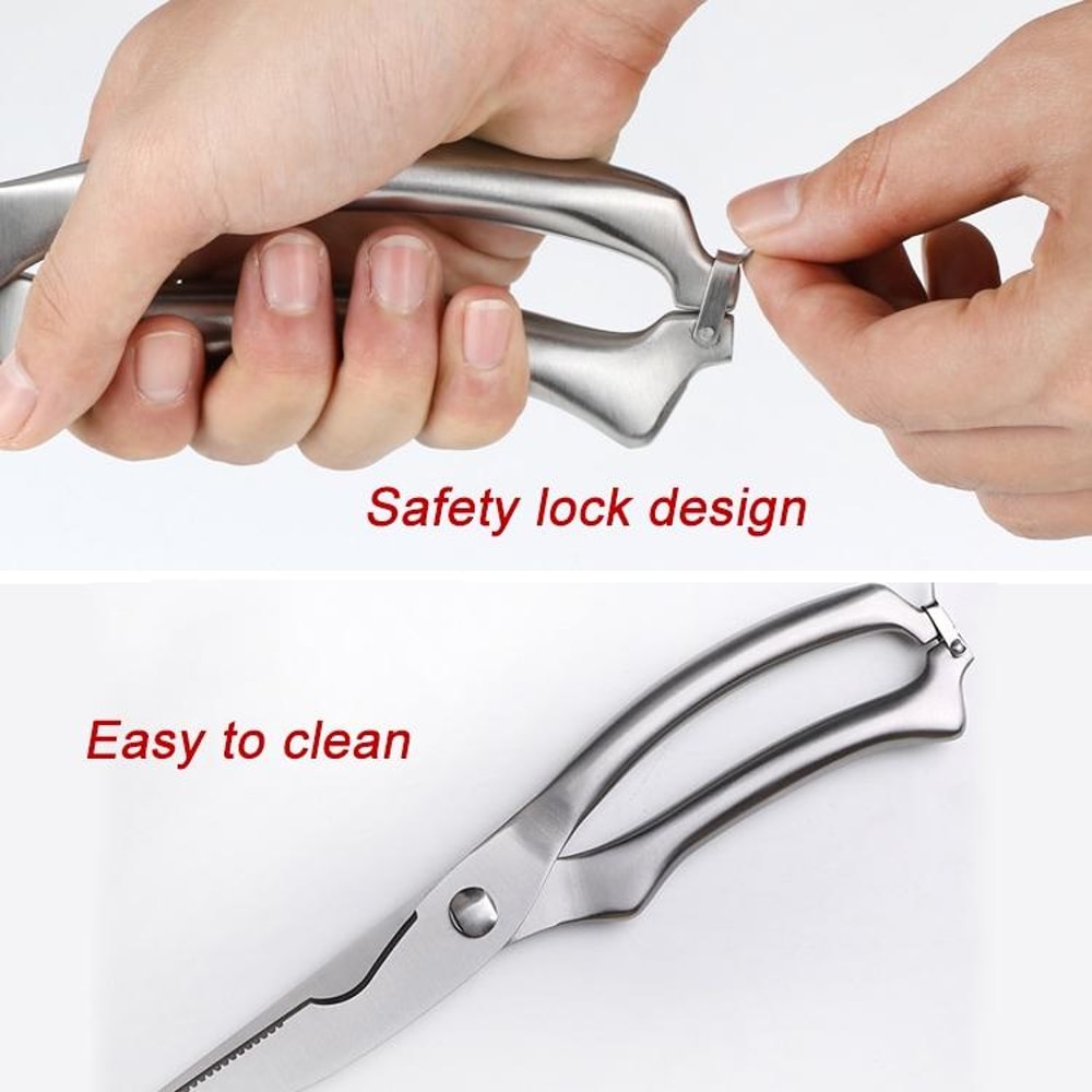 Premium Stainless Steel Kitchen Poultry Fish Shears With Case 9