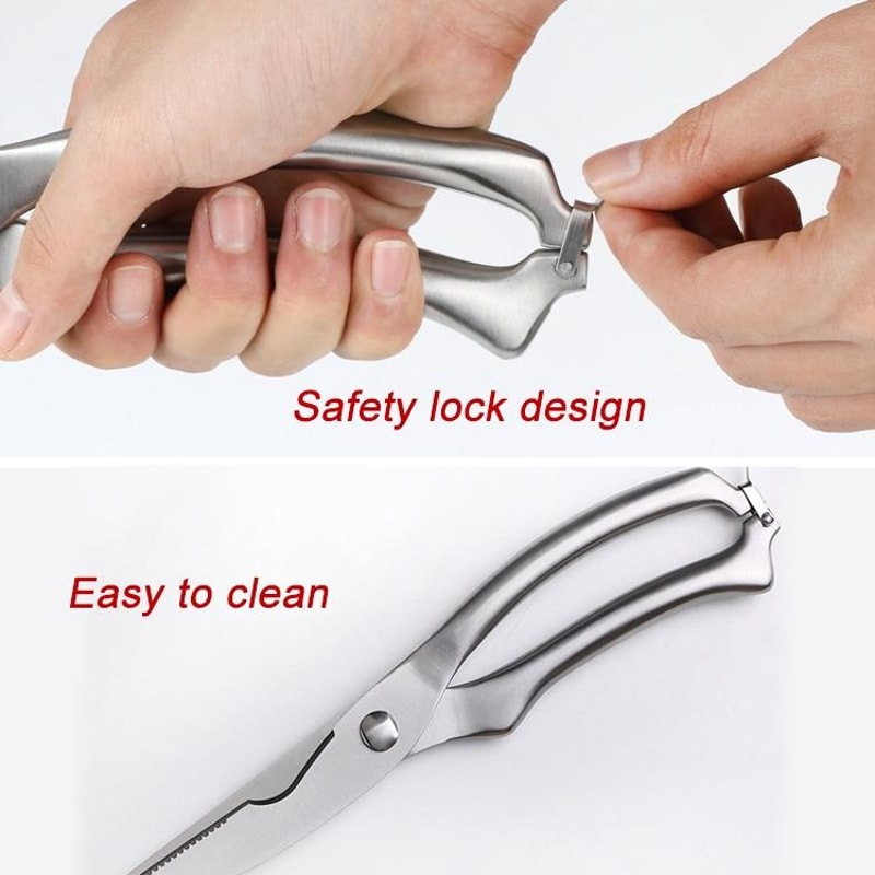 Premium Stainless Steel Kitchen Poultry Fish Shears With Case 9